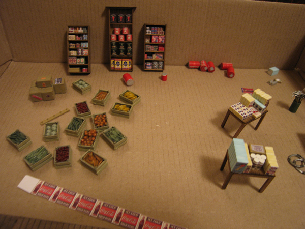 Gas station interior details