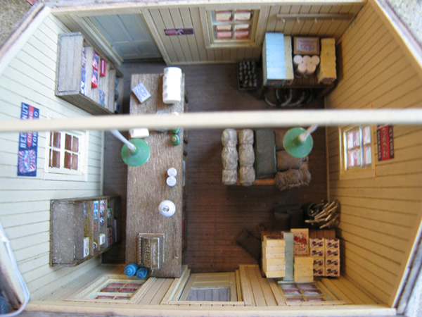 Aerial view of general store interior