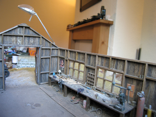 Garage barn work bench