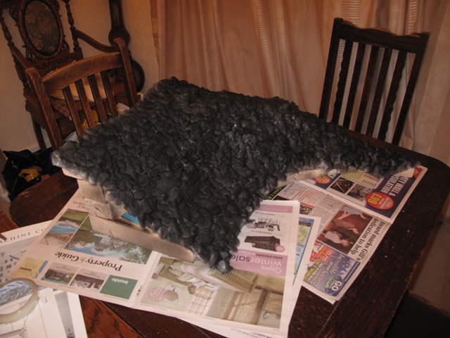 Black sprayed