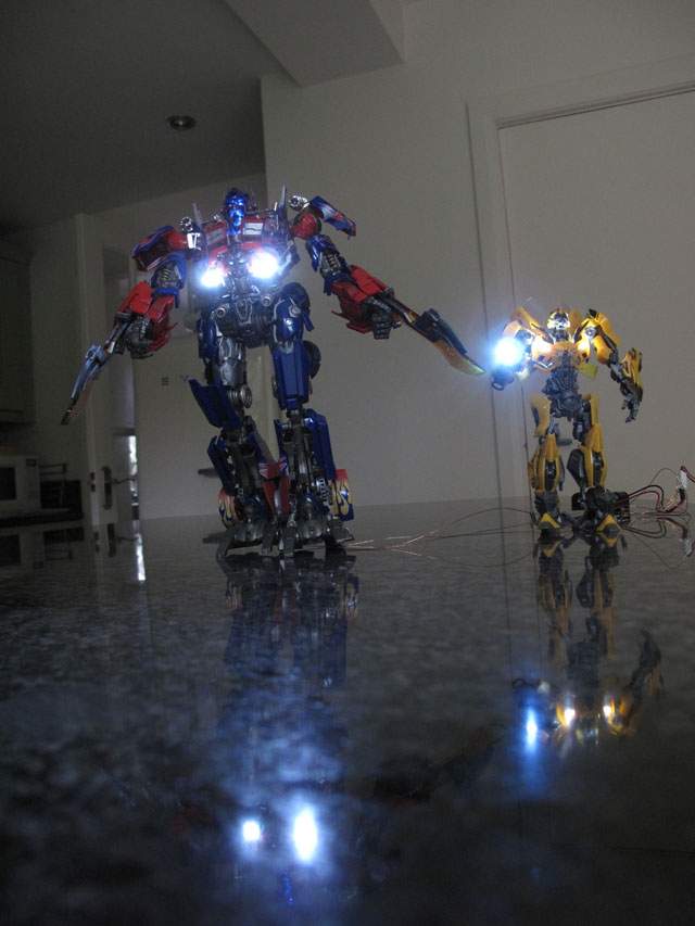 The boys are lit up