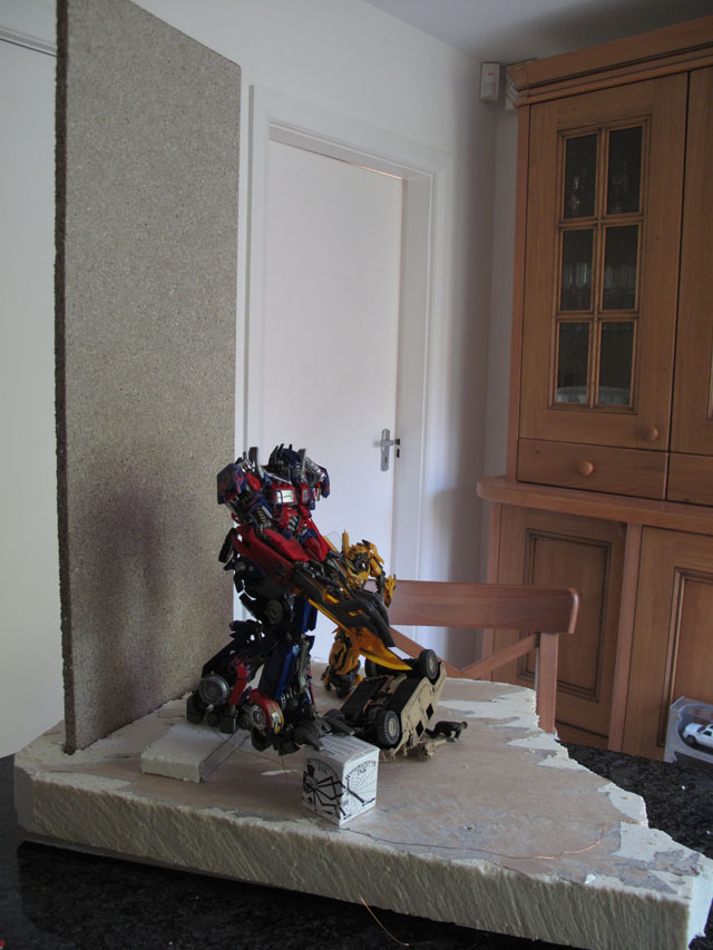 Optimus on rubble