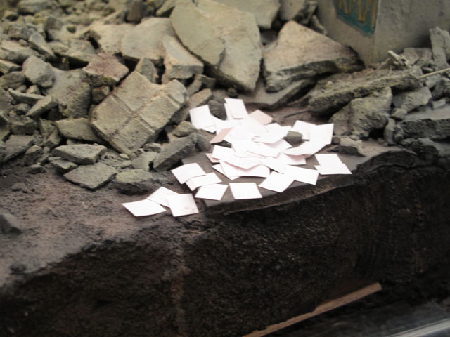 Scattered paper