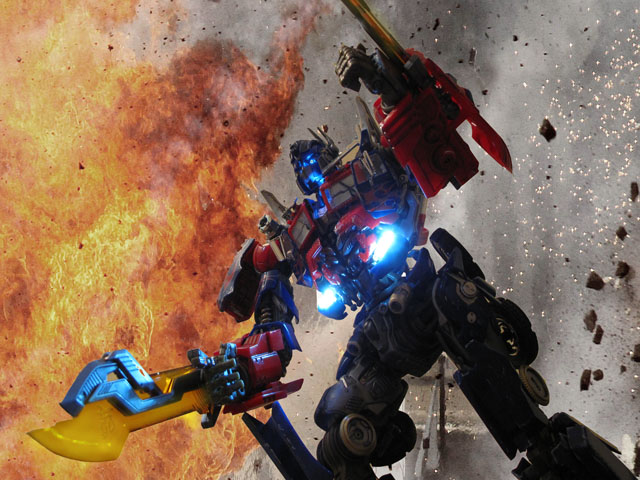 Optimus's battle pose