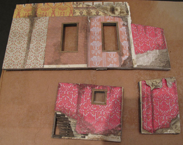 Bordello interior wall staining
