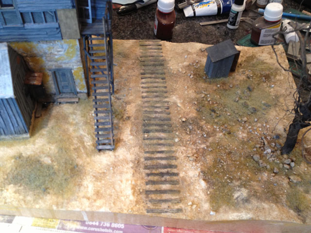 Track bed and grass