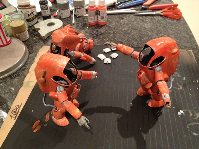 Orange Red coats