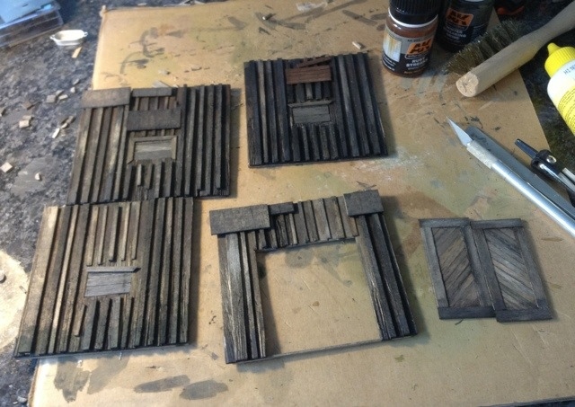 Hand car shed walls and doors