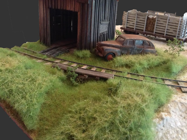 Hand car shed scenery