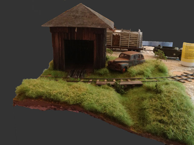 Hand car shed scenery