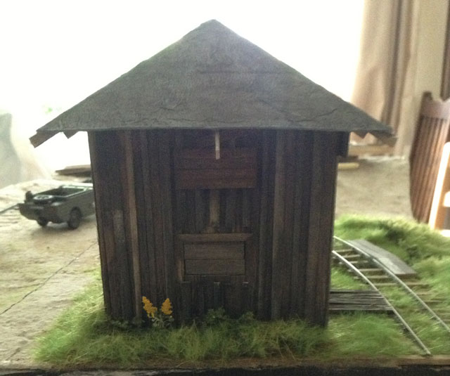 Shed side with flowers