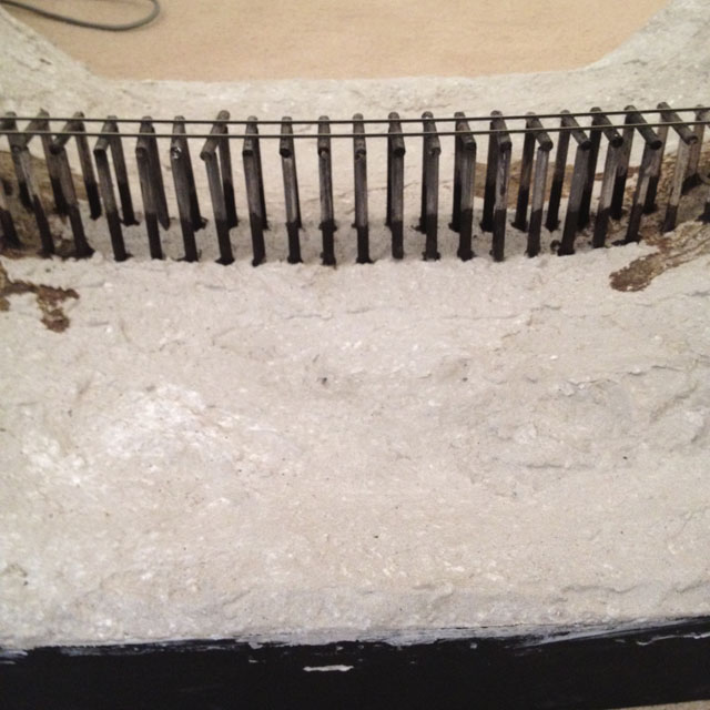 Piled section after