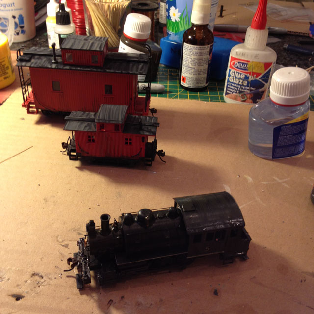 First coat of enamel colours