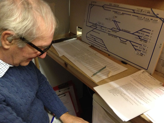 Mike at the Dispatcher's station