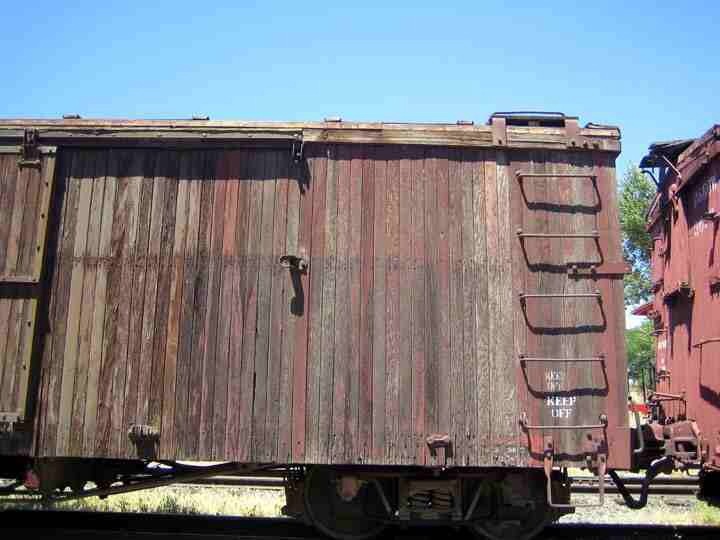 Faded box car