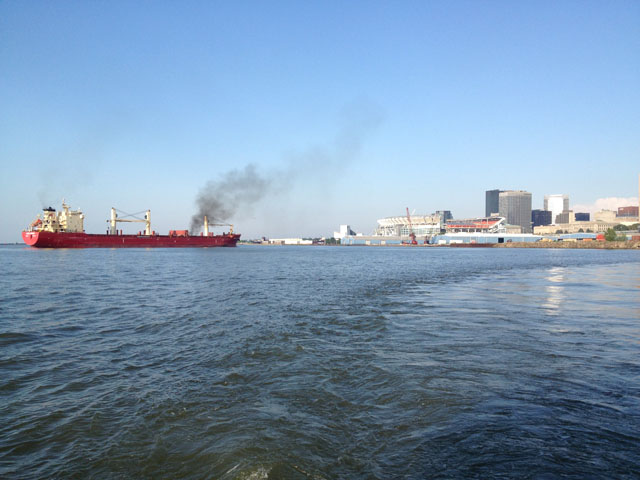 Boat entering Cleveland