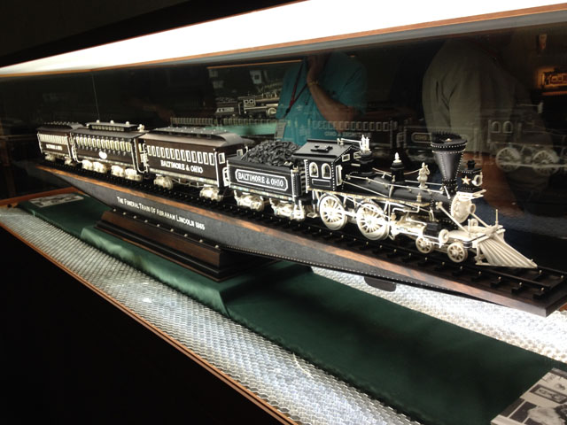 Warther carved Lincoln funeral train