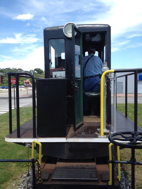 Behind the loco