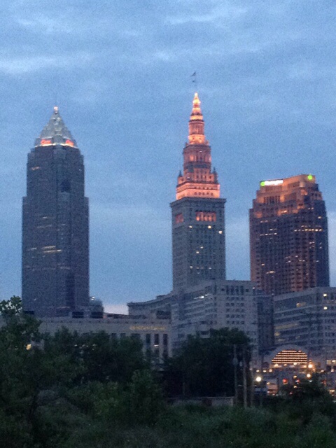 Lit up sky line