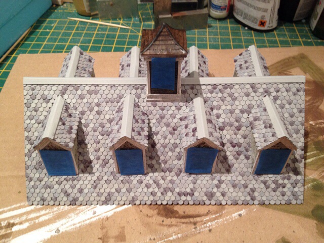 Dark brown roof