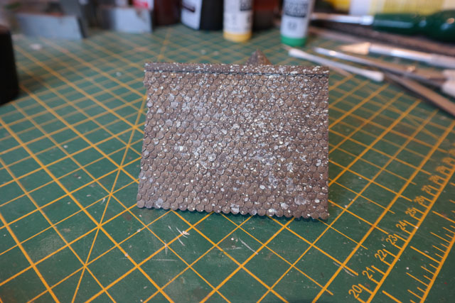 Lichen covered roof