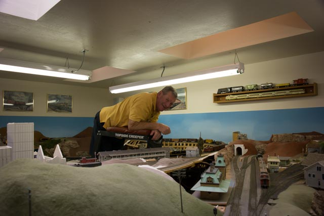 Mike inspecting Morristown and Erie Railroad