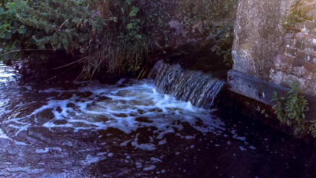 Weir on a canal, UK