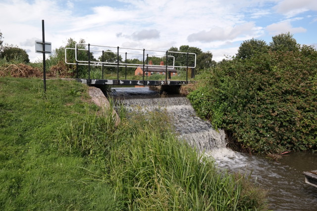 Weir and canal in the UK