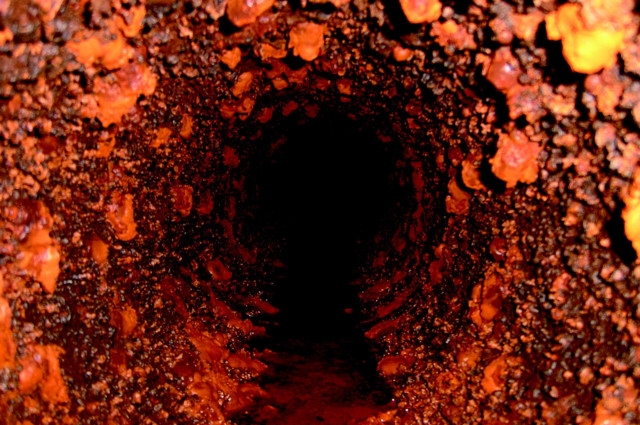 Inside a Rusty Pipe