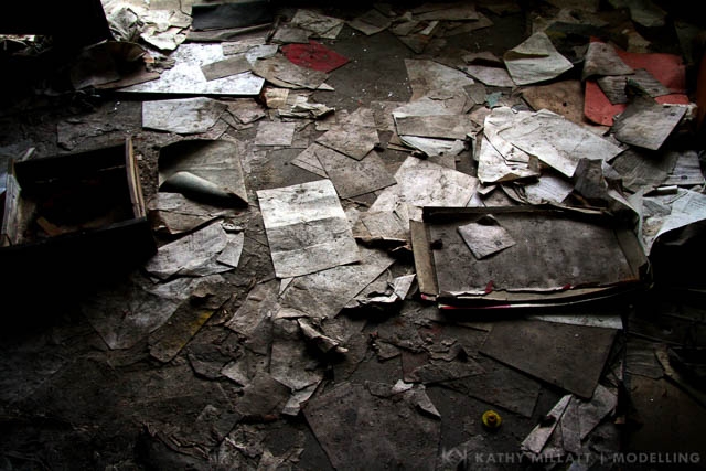 Papers on the floor
